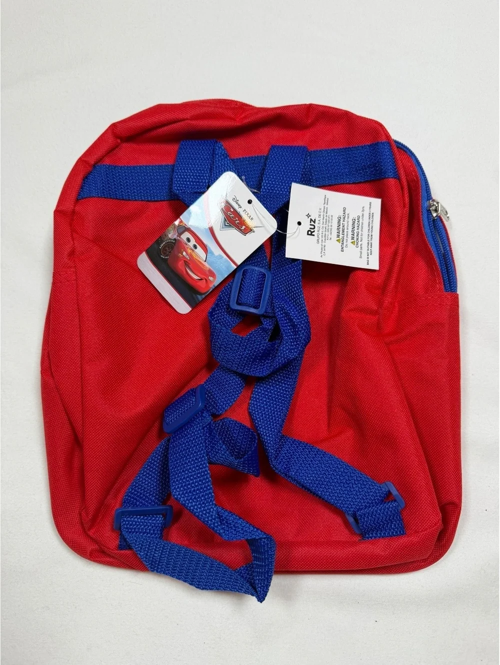 Disney Cars red blue backpack